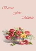 Chaleureux bouquet de roses pour mamie